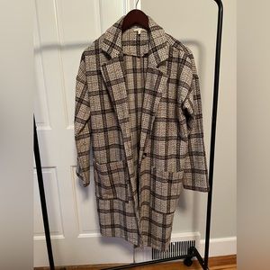 Plaid Trench Jacket